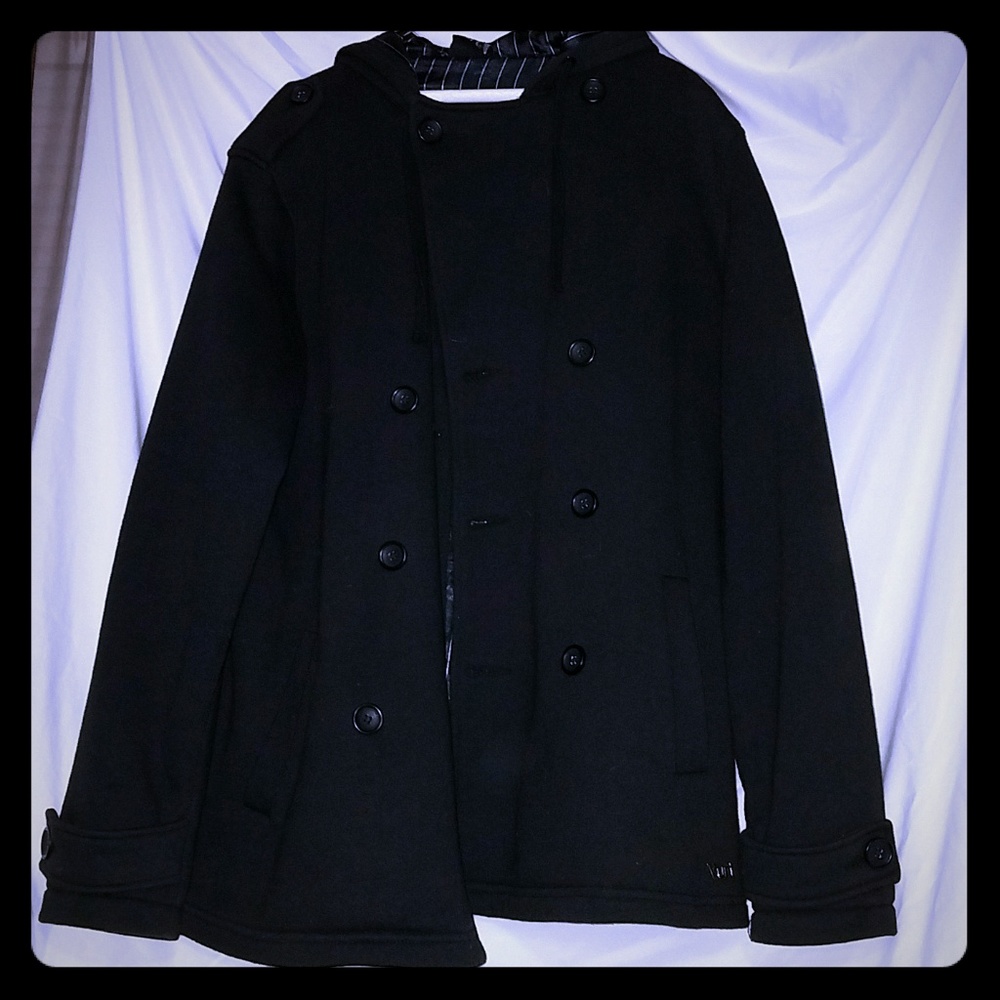 Hooded pea coat